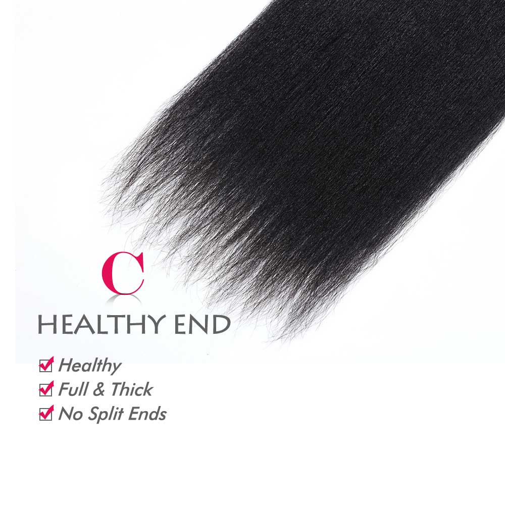 Klaiyi Yaki Straight Bundles Flash Sale Brazilian Human Virgin Hair Most Natural Yaki Weave 2/3/4 Bundles/Pack